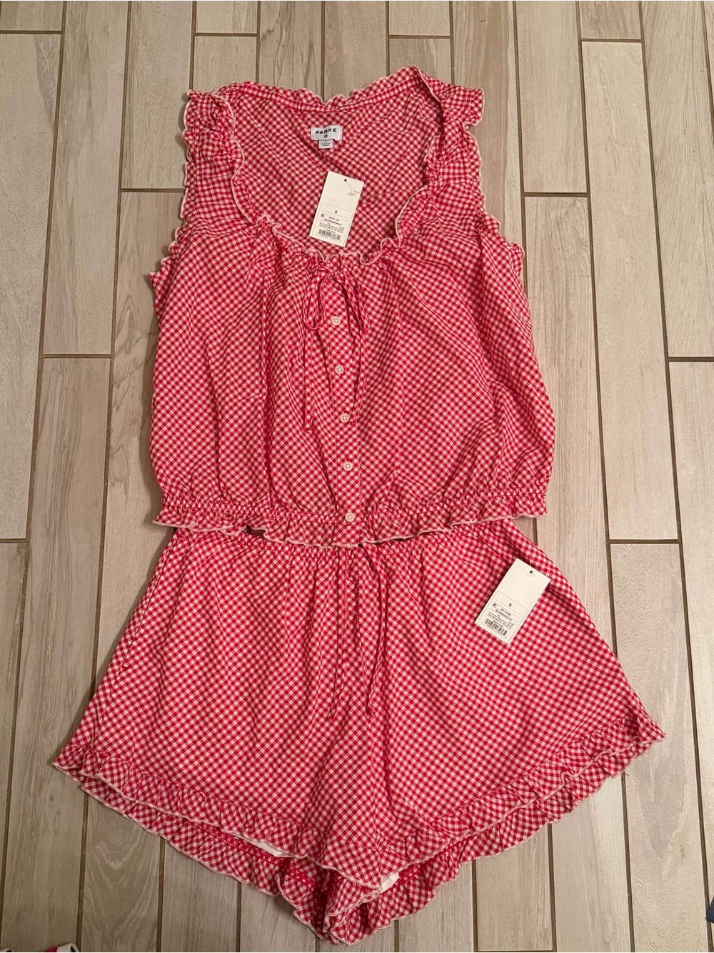 Parke X Target Red Gingham Set (Top + Bottom)